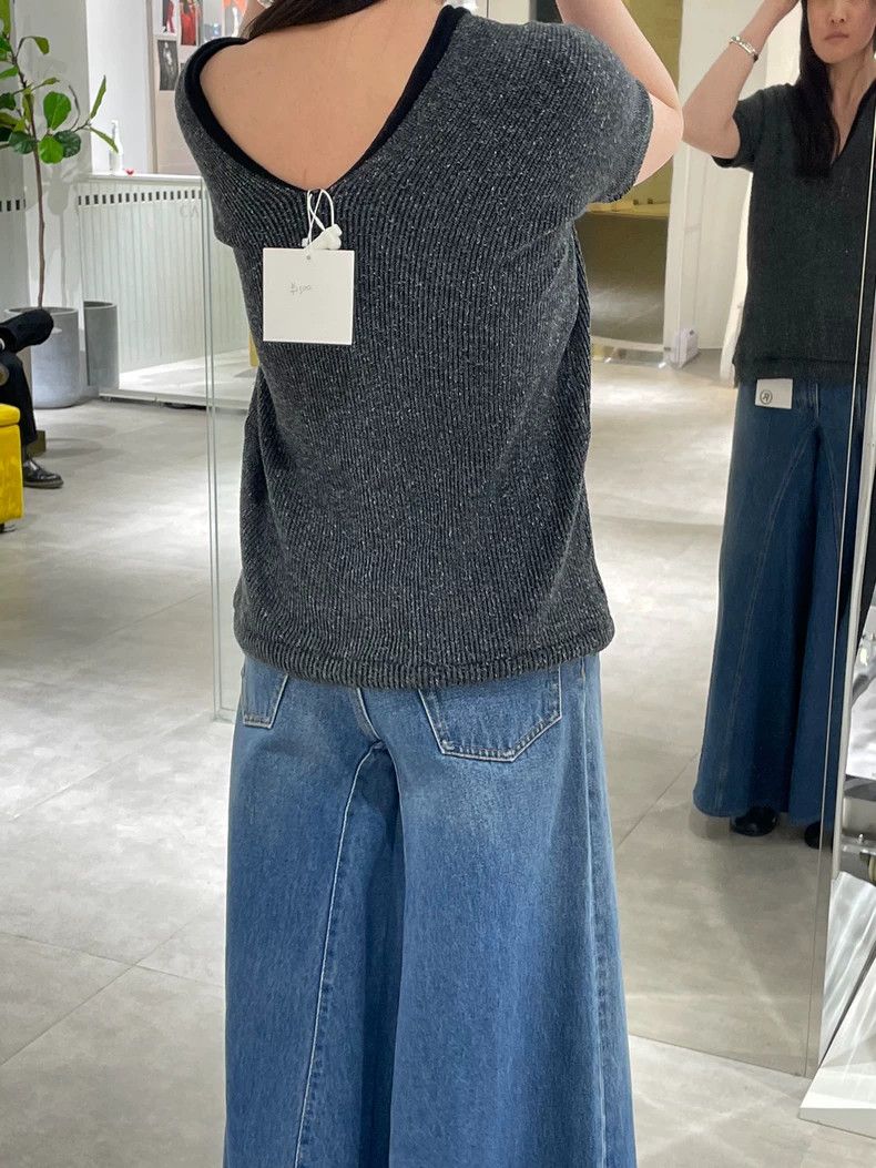 Y's Y's Double Layer Wool Knit Short Sleeve-dmc Size US S / EU 44-46 / 1 - 3 Thumbnail