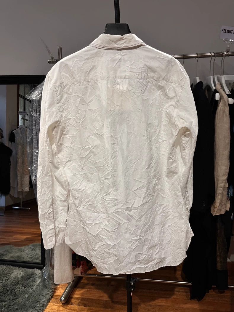 Yohji Yamamoto Stylish White Wrinkled Shirt by Yohji Yamamoto-dmc Size US M / EU 48-50 / 2 - 5 Thumbnail