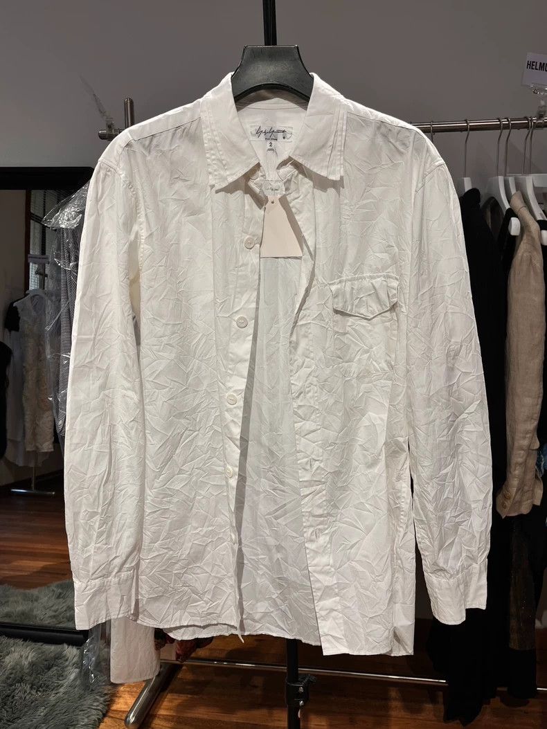 Yohji Yamamoto Stylish White Wrinkled Shirt by Yohji Yamamoto-dmc Size US M / EU 48-50 / 2 - 4 Thumbnail