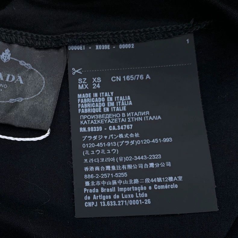 Prada Black Floral Print Cotton T-Shirt-dmc Size US XS / EU 42 / 0 - 8 Thumbnail