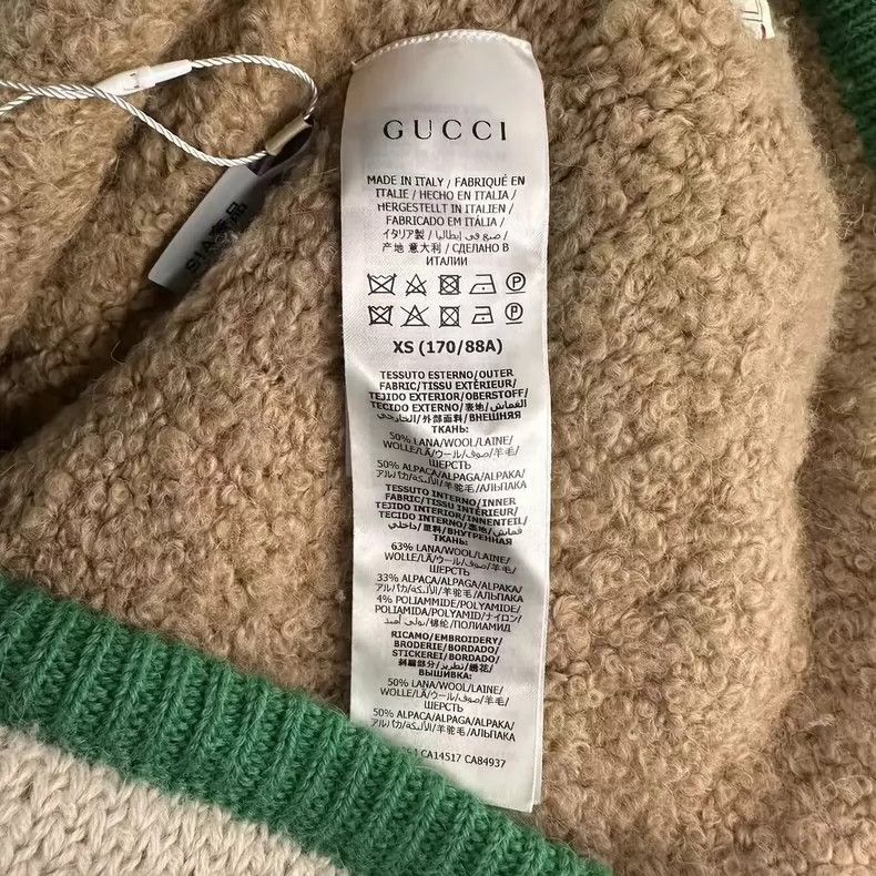 Gucci Ivory Green Alpaca Cardigan by Gucci-dmc Size US XS / EU 42 / 0 - 4 Thumbnail