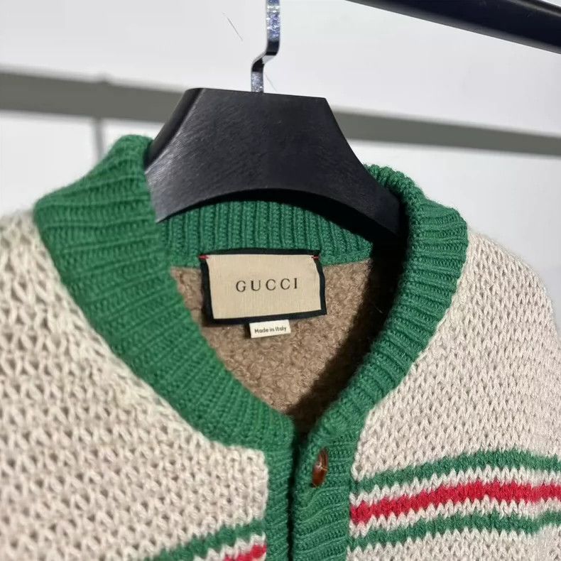 Gucci Ivory Green Alpaca Cardigan by Gucci-dmc Size US XS / EU 42 / 0 - 3 Thumbnail