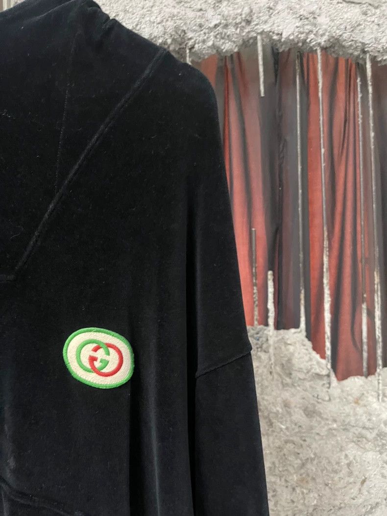 Gucci Gucci Velvet Half-Zip Hoodie-dmc Size US M / EU 48-50 / 2 - 5 Thumbnail