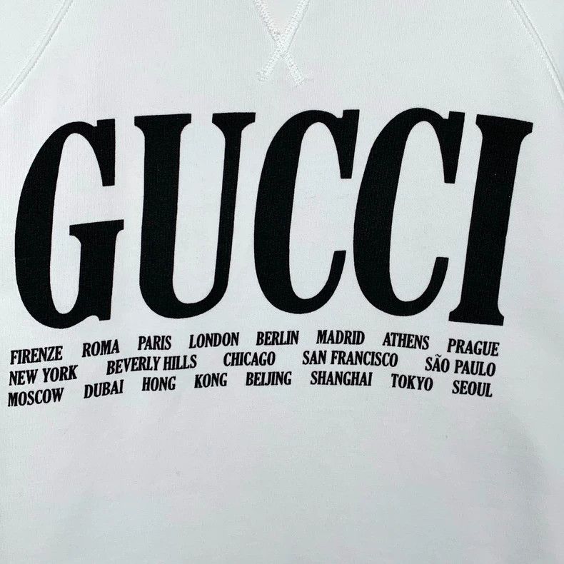 Gucci Gucci White Logo Print Long Sleeve Sweatshirt-dmc Size US XS / EU 42 / 0 - 4 Thumbnail