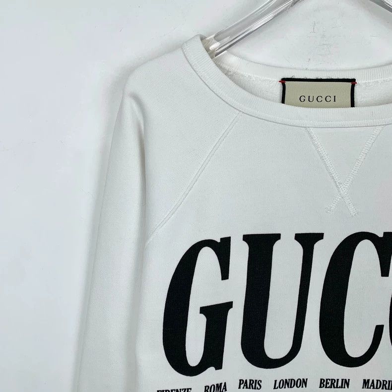 Gucci Gucci White Logo Print Long Sleeve Sweatshirt-dmc Size US XS / EU 42 / 0 - 3 Thumbnail