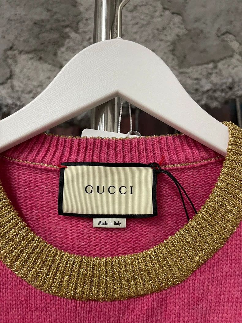 Gucci Gucci Cat Sweater in Pink Color-dmc Size US M / EU 48-50 / 2 - 6 Thumbnail