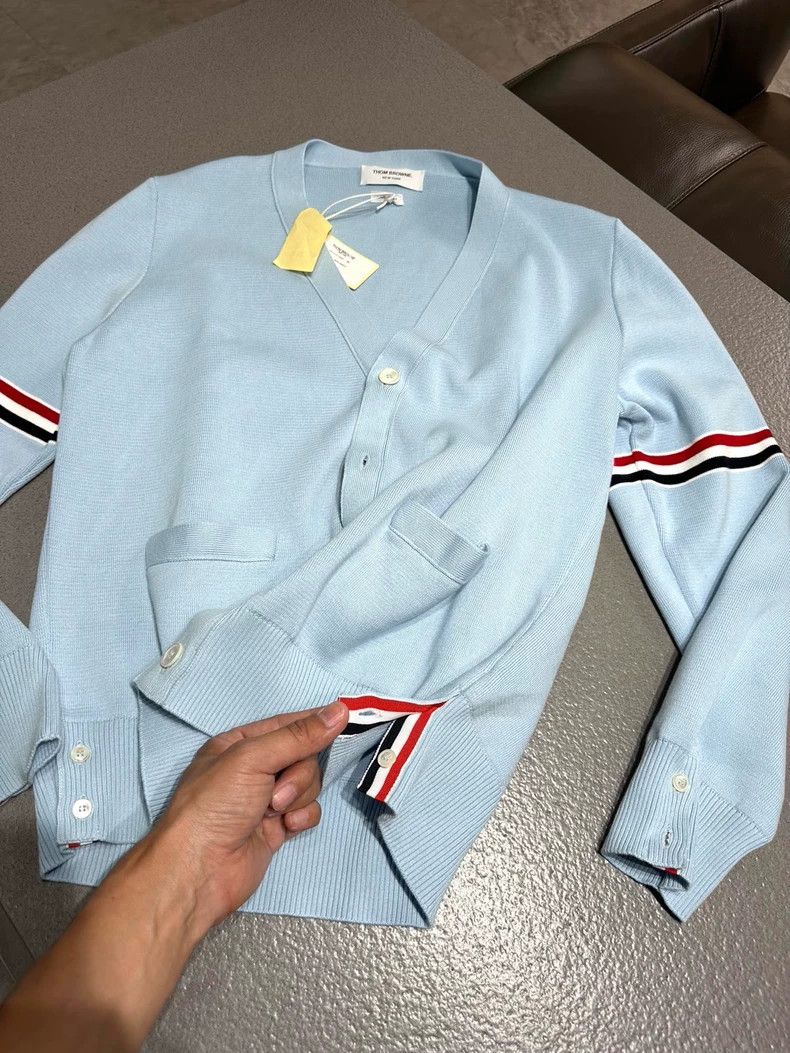 Thom Browne Blue Thom Browne Knit Cardigan-dmc Size US M / EU 48-50 / 2 - 8 Thumbnail