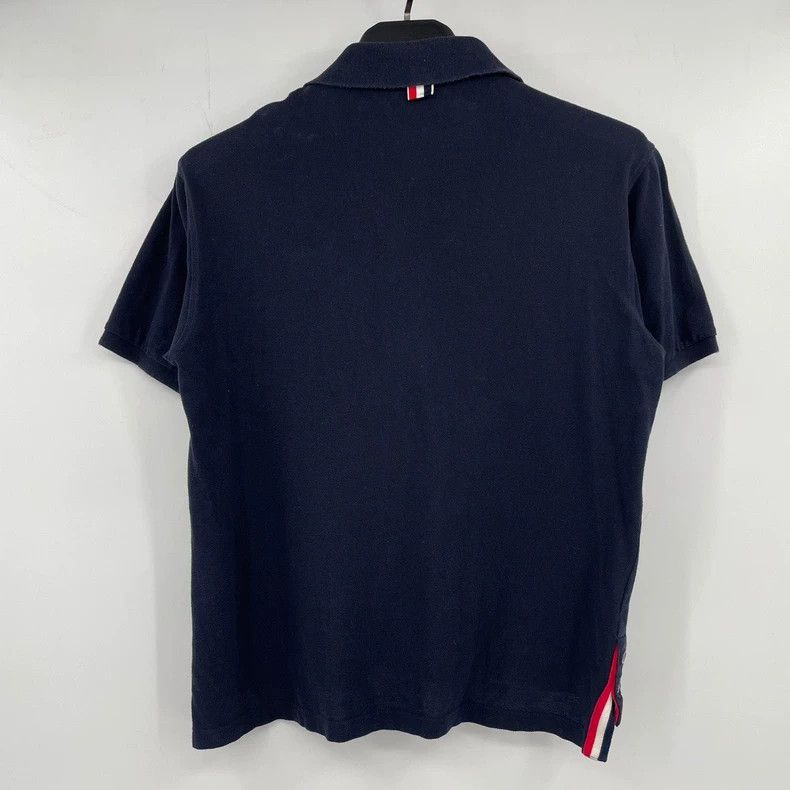 Thom Browne Thom Browne Navy Short Sleeve Polo-dmc Size US M / EU 48-50 / 2 - 2 Thumbnail
