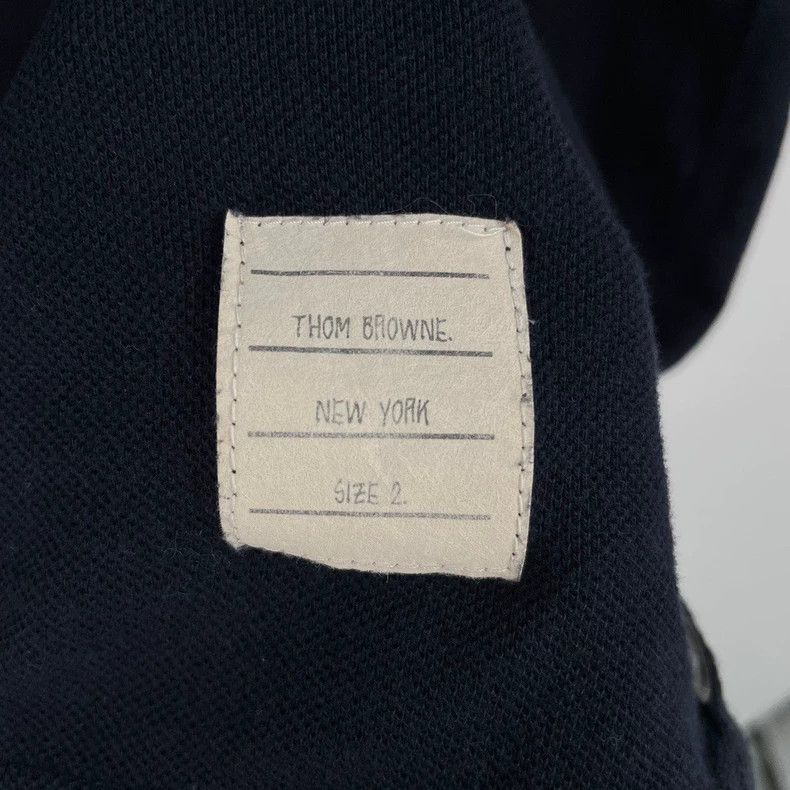Thom Browne Thom Browne Navy Short Sleeve Polo-dmc Size US M / EU 48-50 / 2 - 5 Thumbnail