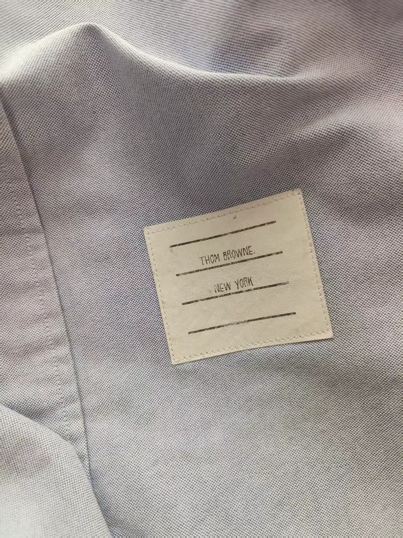 Thom Browne Blue Striped Long Sleeve Shirt-dmc
