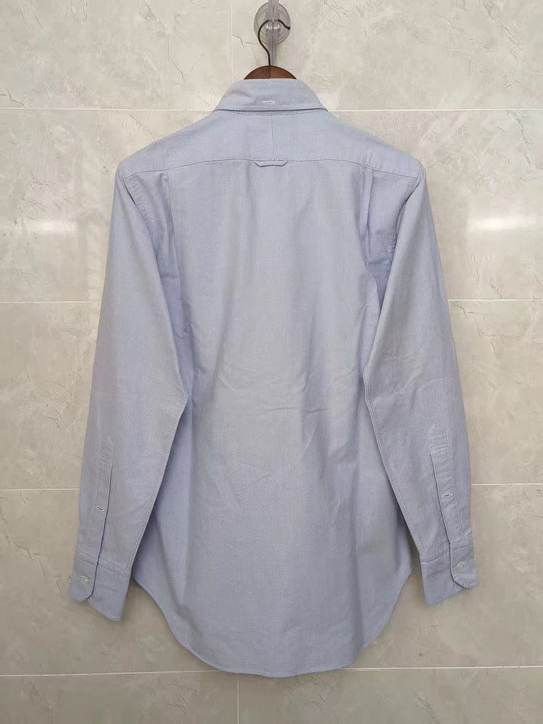 Thom Browne Blue Striped Long Sleeve Shirt-dmc