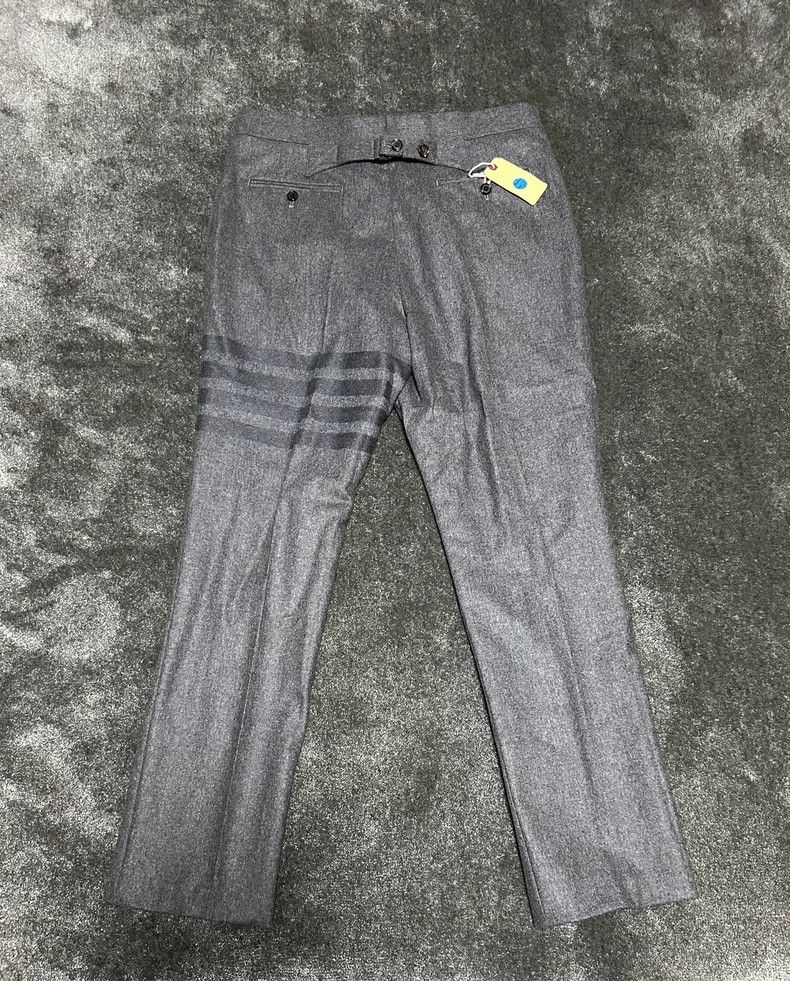 Thom Browne Thom Browne Flannel Trousers with Four Bars-dmc Size US 32 / EU 48 - 6 Thumbnail