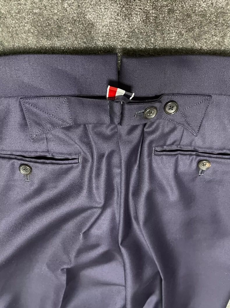 Thom Browne Classic Thom Browne Navy Wool Trousers-dmc Size US 28 / EU 44 - 4 Thumbnail