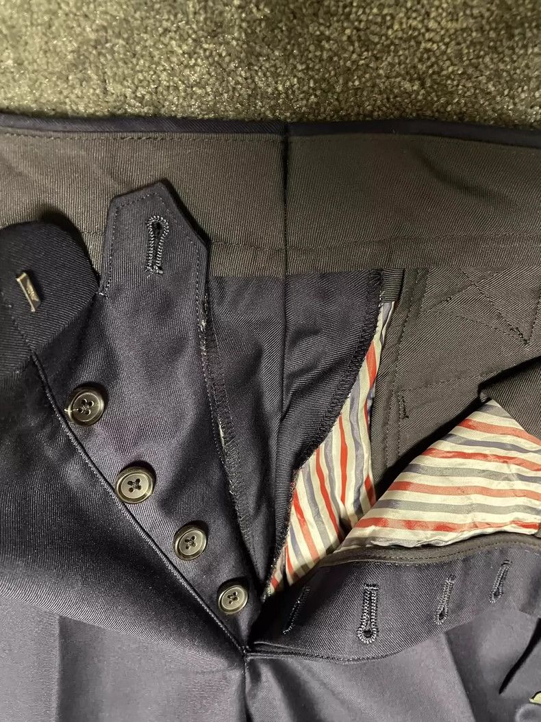 Thom Browne Classic Thom Browne Navy Wool Trousers-dmc Size US 28 / EU 44 - 3 Thumbnail