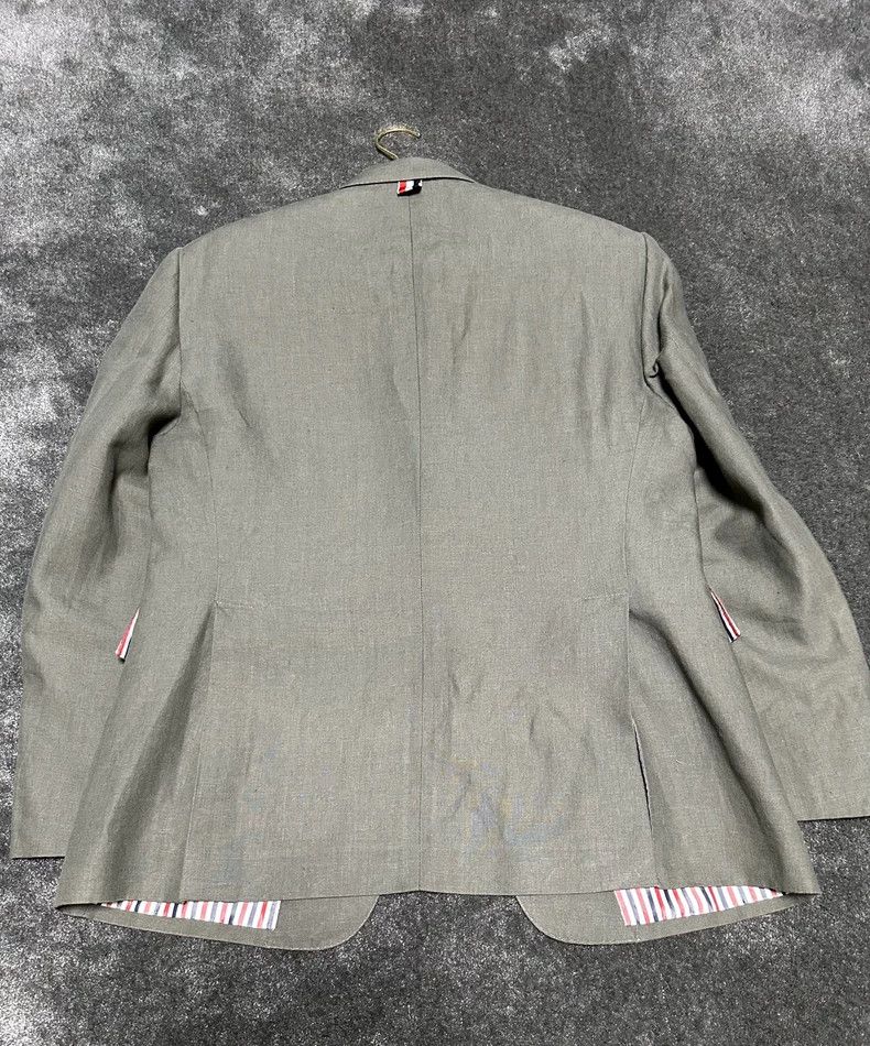Thom Browne Classic Grey Linen Suit Jacket by Thom Browne-dmc Size US M / EU 48-50 / 2 - 5 Thumbnail
