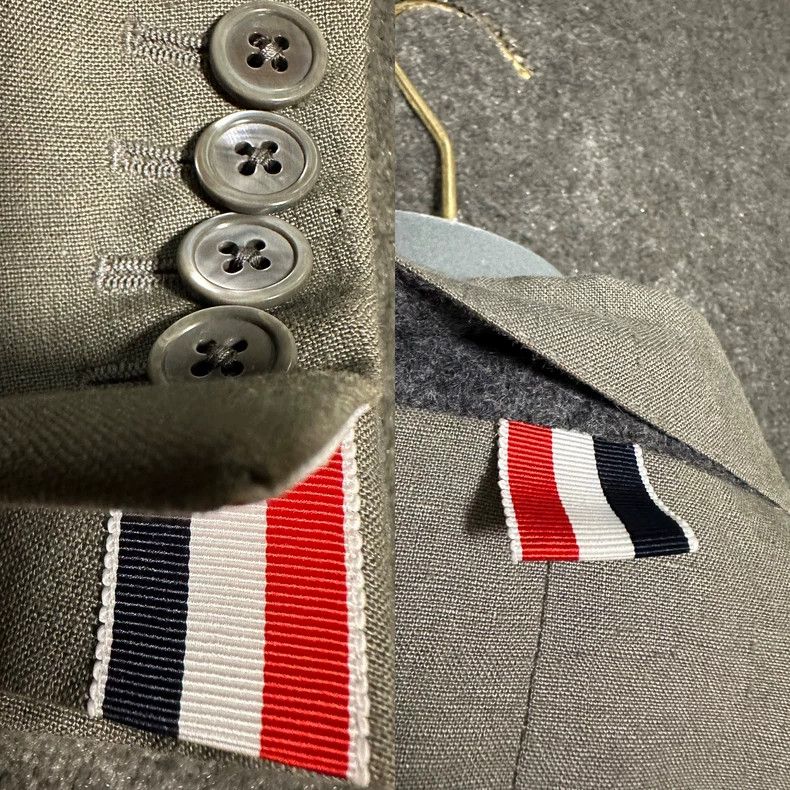 Thom Browne Classic Grey Linen Suit Jacket by Thom Browne-dmc Size US M / EU 48-50 / 2 - 3 Thumbnail