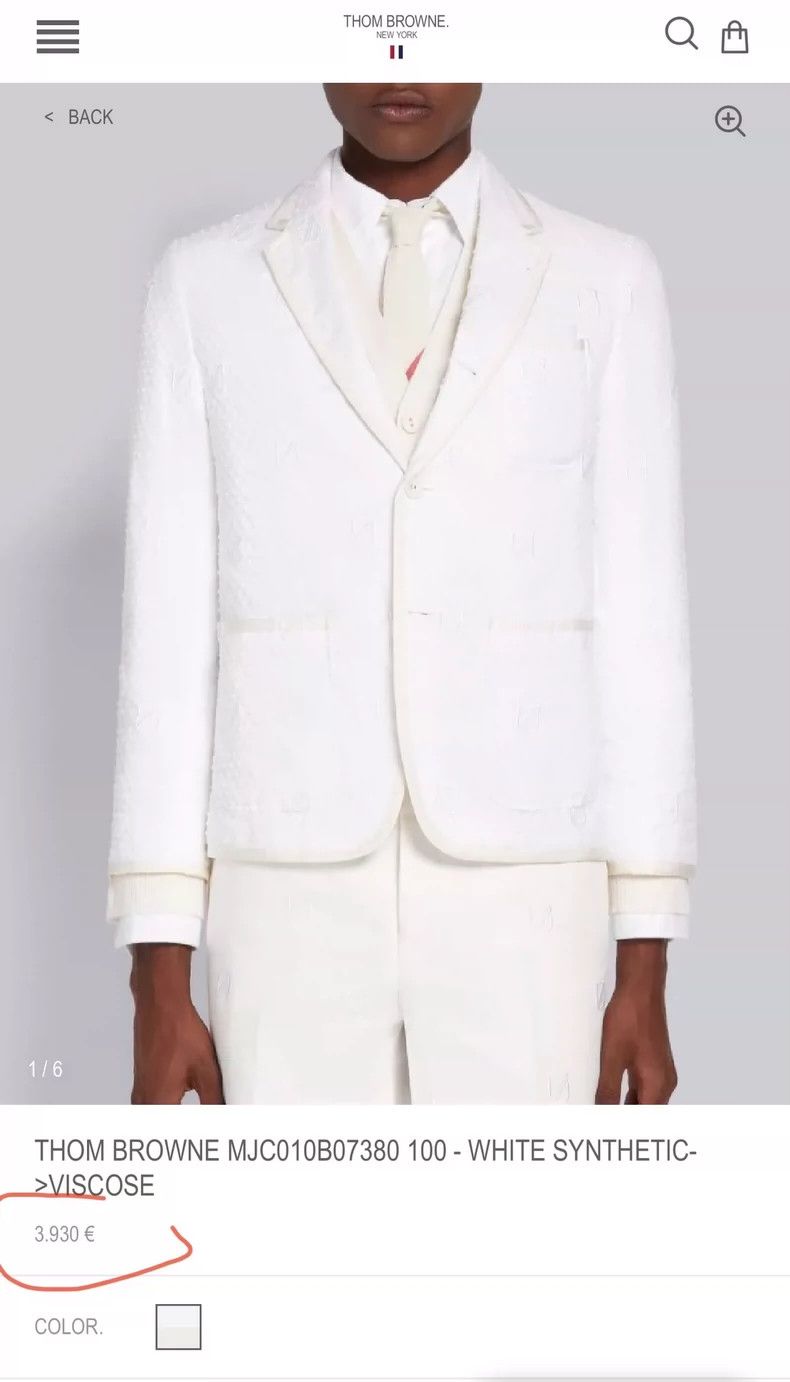 Thom Browne White Embroidered Cotton Jacket by Thom Browne-dmc Size US M / EU 48-50 / 2 - 2 Thumbnail