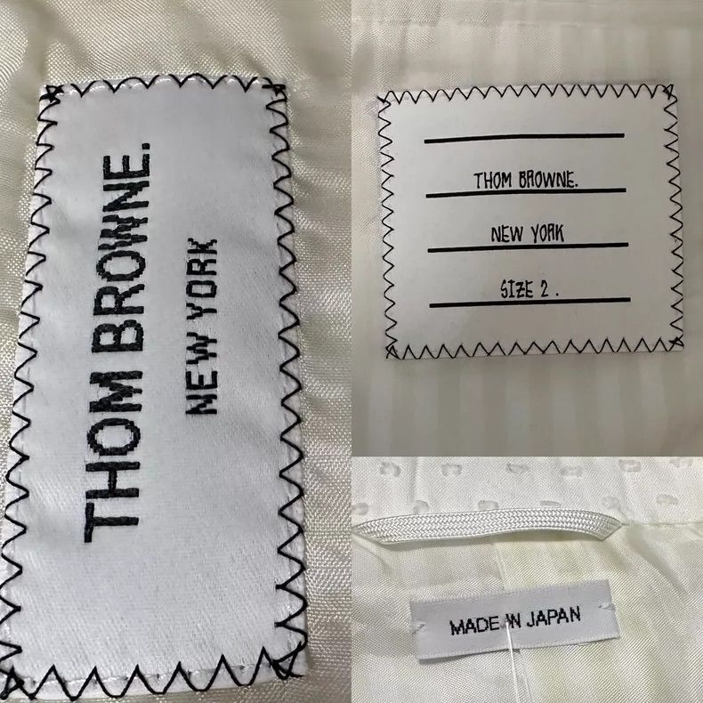 Thom Browne White Embroidered Cotton Jacket by Thom Browne-dmc Size US M / EU 48-50 / 2 - 4 Thumbnail