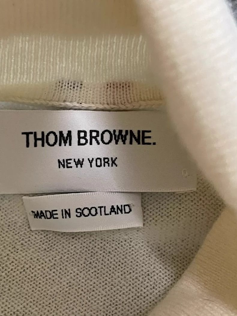 Thom Browne Thom Browne White Cashmere Knit Sweater-dmc Size US M / EU 48-50 / 2 - 4 Thumbnail
