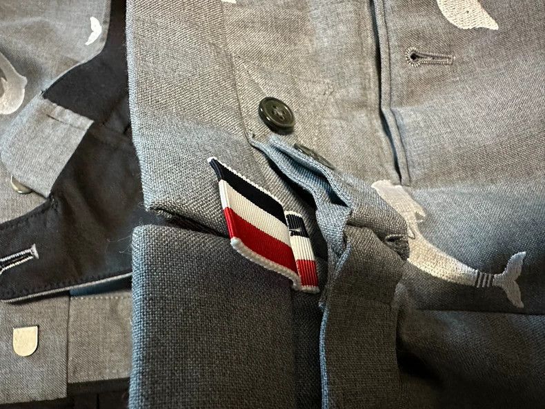 Thom Browne Thom Browne Dolphin Embroidered Suit Pants-dmc Size US 26 / EU 42 - 5 Thumbnail