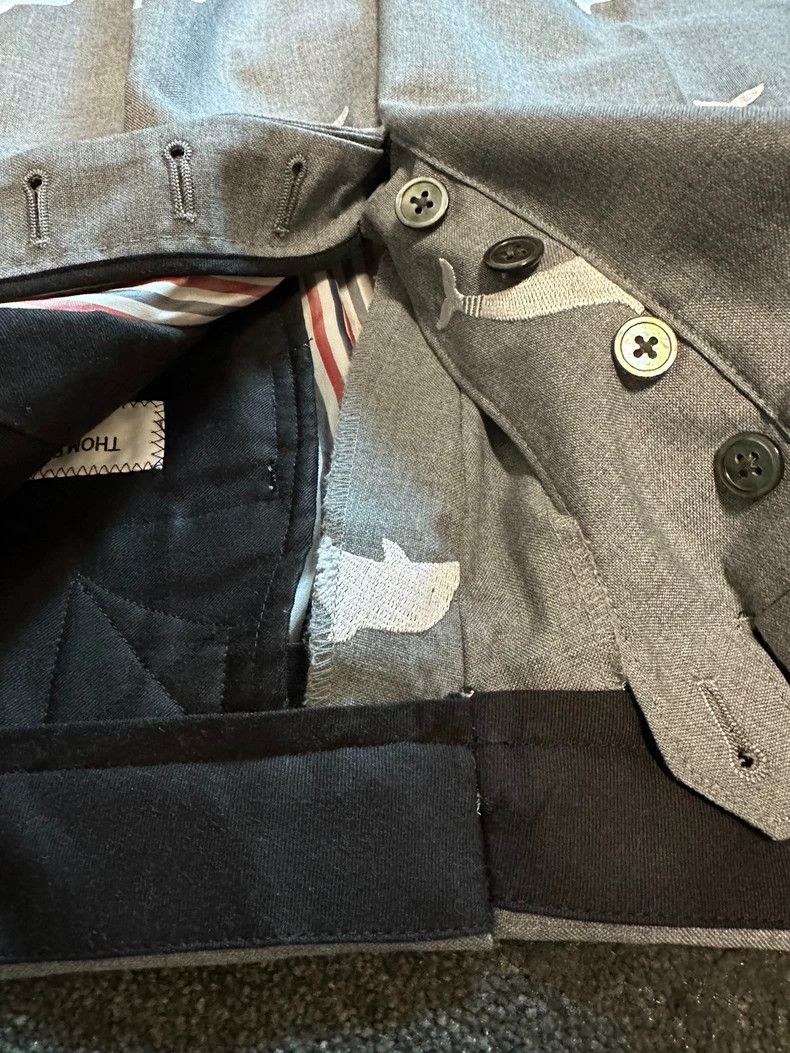 Thom Browne Thom Browne Dolphin Embroidered Suit Pants-dmc Size US 26 / EU 42 - 4 Thumbnail