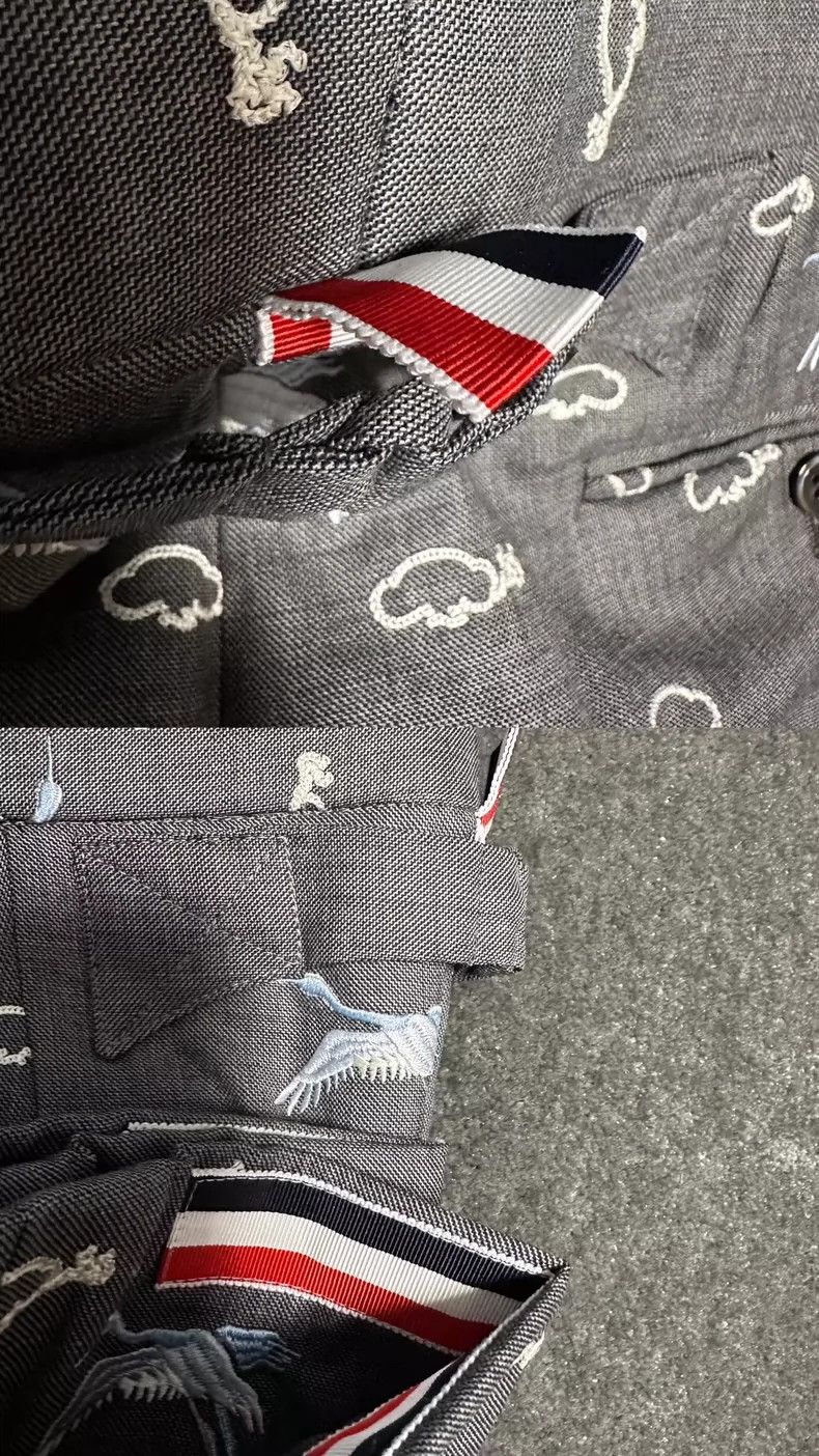 Thom Browne Classic Embroidered Suit Pants by Thom Browne-dmc Size US 34 / EU 50 - 4 Thumbnail