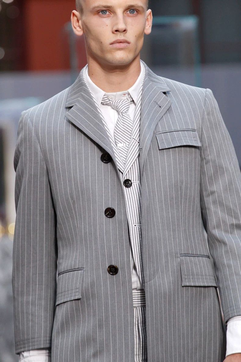 Thom Browne Thom Browne Boy's Striped Suit Coat-dmc Size US S / EU 44-46 / 1 - 6 Thumbnail