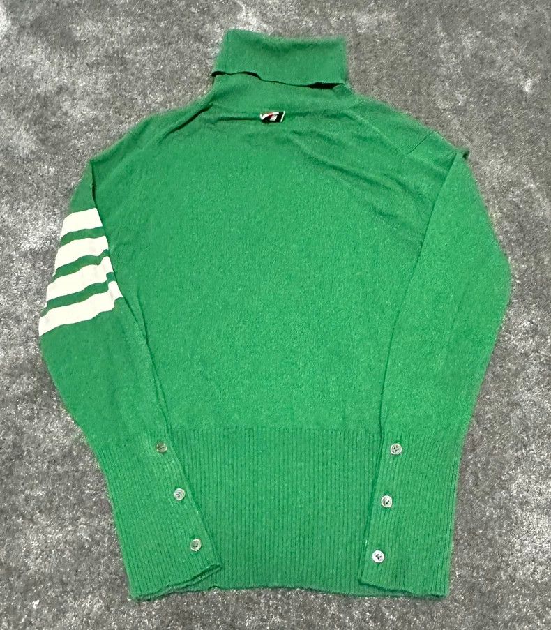 Thom Browne Green Cashmere Turtleneck Sweater by Thom Browne-dmc Size US M / EU 48-50 / 2 - 6 Thumbnail