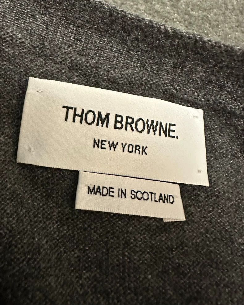 Thom Browne Thom Browne Gray Cashmere Cardigan Sweater-dmc Size US XXL / EU 58 / 5 - 4 Thumbnail