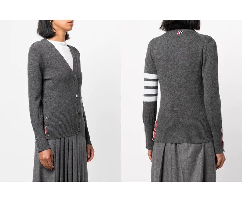 Thom Browne Thom Browne Gray Cashmere Cardigan Sweater-dmc Size US XXL / EU 58 / 5 - 6 Thumbnail