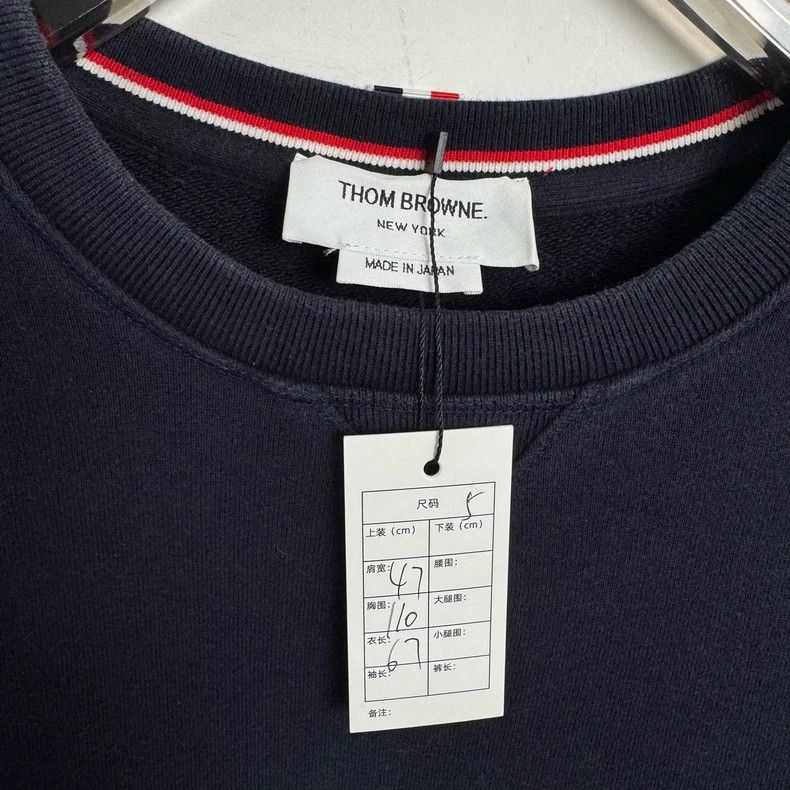 Thom Browne Thom Browne Navy Crewneck Sweatshirt-dmc Size US M / EU 48-50 / 2 - 2 Thumbnail