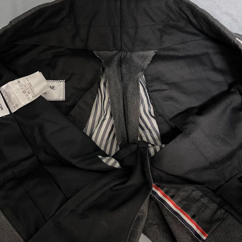 Thom Browne Thom Browne Slim Fit Wool Trousers-dmc Size US 26 / EU 42 - 4 Thumbnail