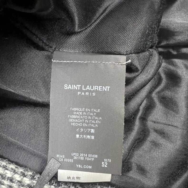 Saint Laurent Paris Saint Laurent Double-Breasted Houndstooth Coat-dmc Size US M / EU 48-50 / 2 - 5 Thumbnail