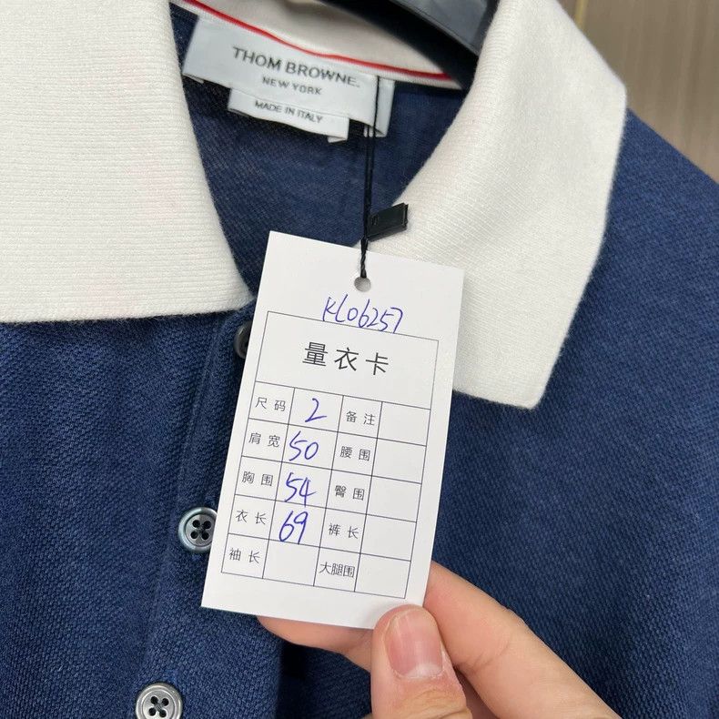 Thom Browne Thom Browne Blue Short Sleeve Polo Shirt-dmc Size US M / EU 48-50 / 2 - 8 Thumbnail