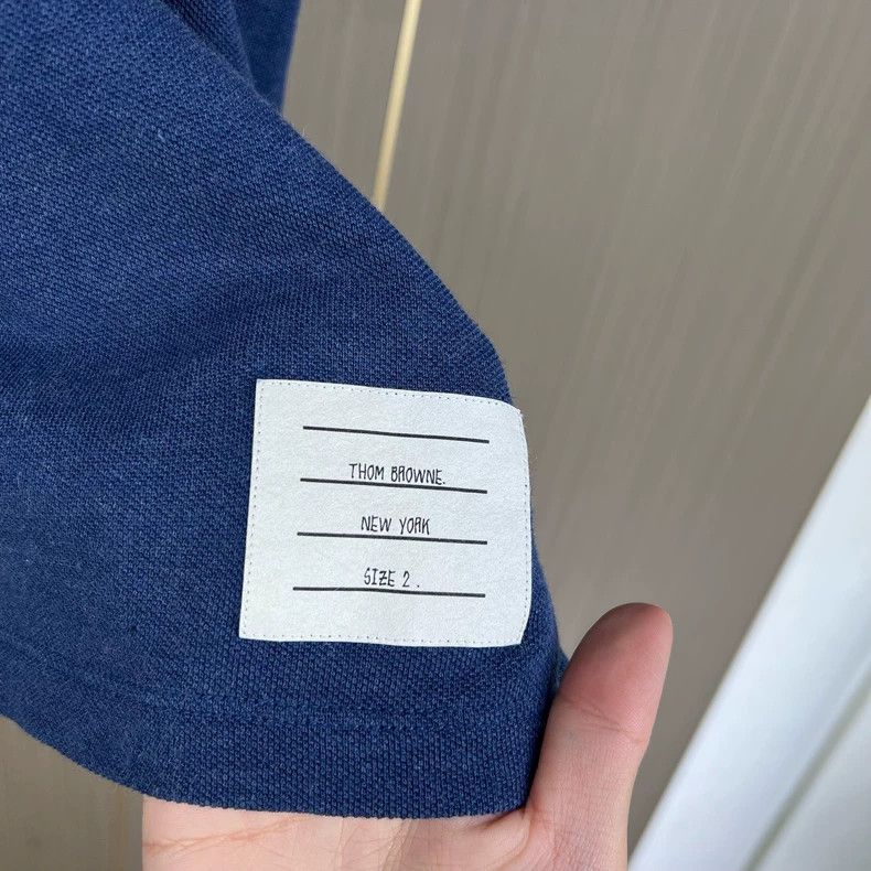 Thom Browne Thom Browne Blue Short Sleeve Polo Shirt-dmc Size US M / EU 48-50 / 2 - 6 Thumbnail
