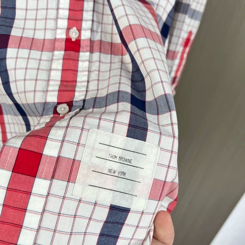 Thom Browne Thom Browne Red White Plaid Shirt-dmc Size US M / EU 48-50 / 2 - 5 Thumbnail