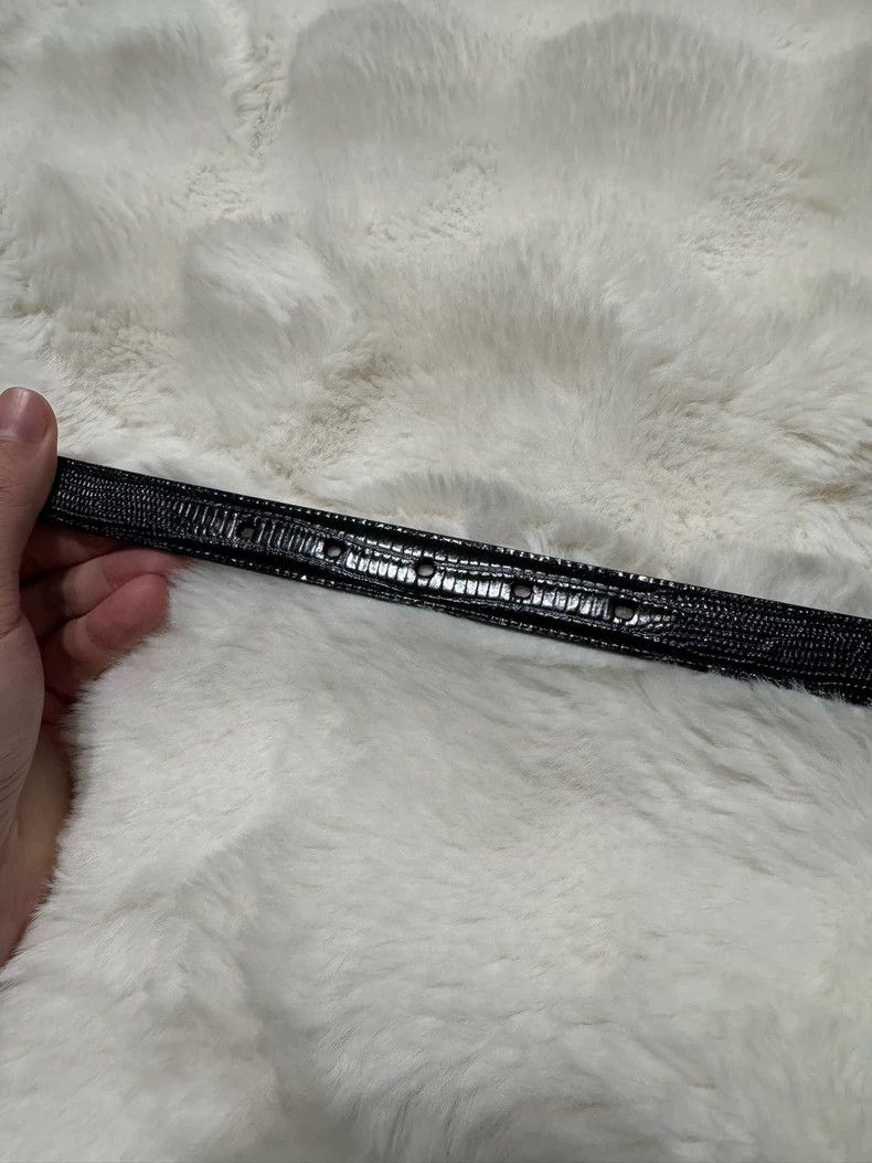 Saint Laurent Paris Saint Laurent Black Gold Logo Waist Belt-dmc Size ONE SIZE - 7 Thumbnail