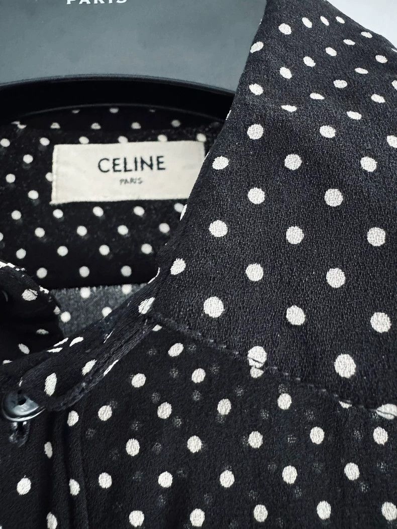 Celine Classic Polka Dot Shirt by Celine-dmc Size US M / EU 48-50 / 2 - 2 Thumbnail