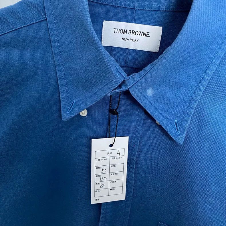 Thom Browne Thom Browne Blue Striped Long Sleeve Shirt-dmc Size US M / EU 48-50 / 2 - 2 Thumbnail