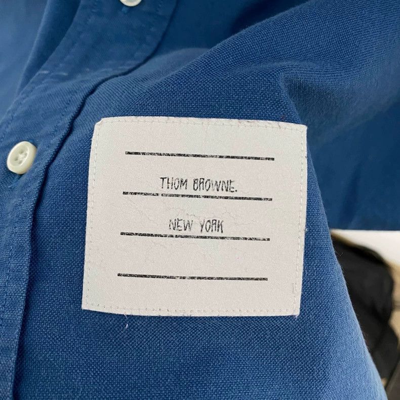 Thom Browne Thom Browne Blue Striped Long Sleeve Shirt-dmc Size US M / EU 48-50 / 2 - 3 Thumbnail