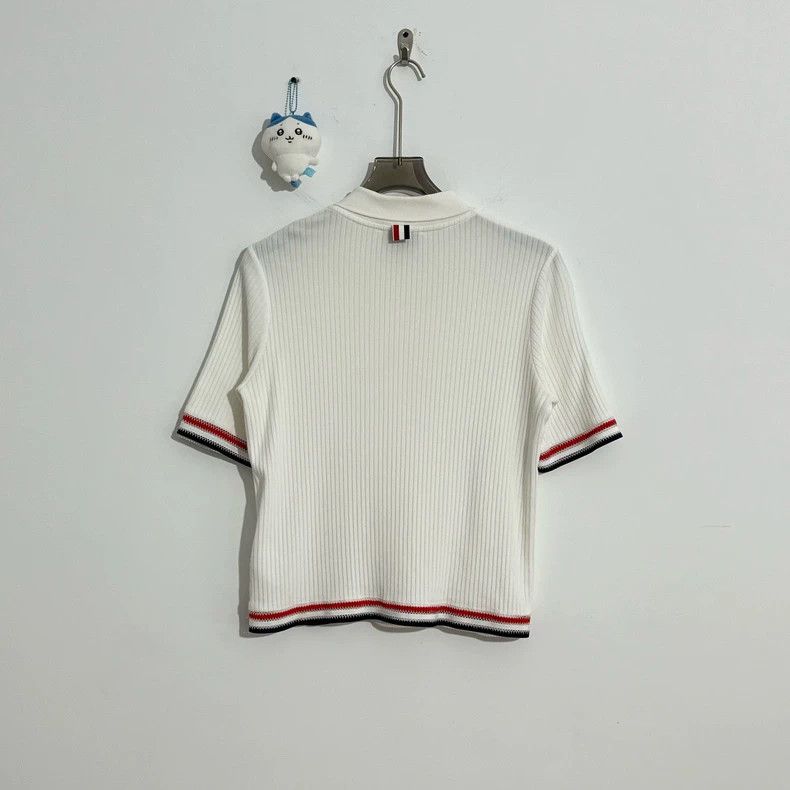 Thom Browne Classic Striped Knit Polo Shirt by Thom Browne-dmc Size US M / EU 48-50 / 2 - 3 Thumbnail