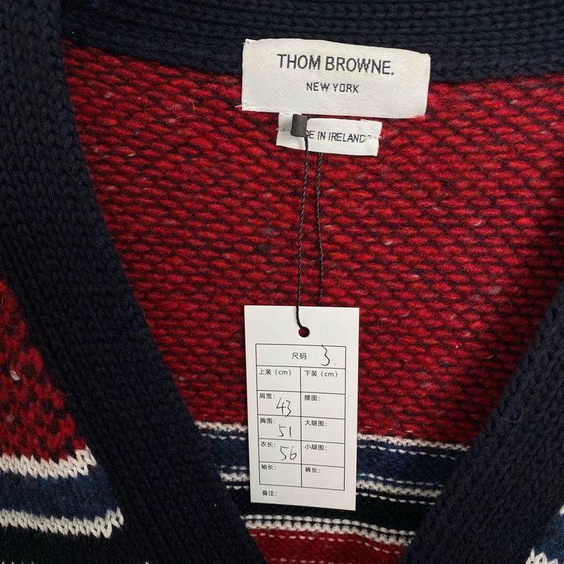 Thom Browne Thom Browne Striped Wool Knit Cardigan-dmc Size US M / EU 48-50 / 2 - 2 Thumbnail