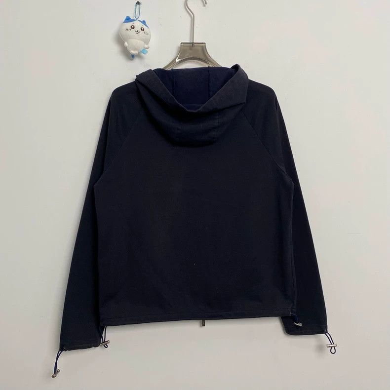 Thom Browne Navy Zip-Up Hoodie by Thom Browne-dmc Size US M / EU 48-50 / 2 - 4 Thumbnail