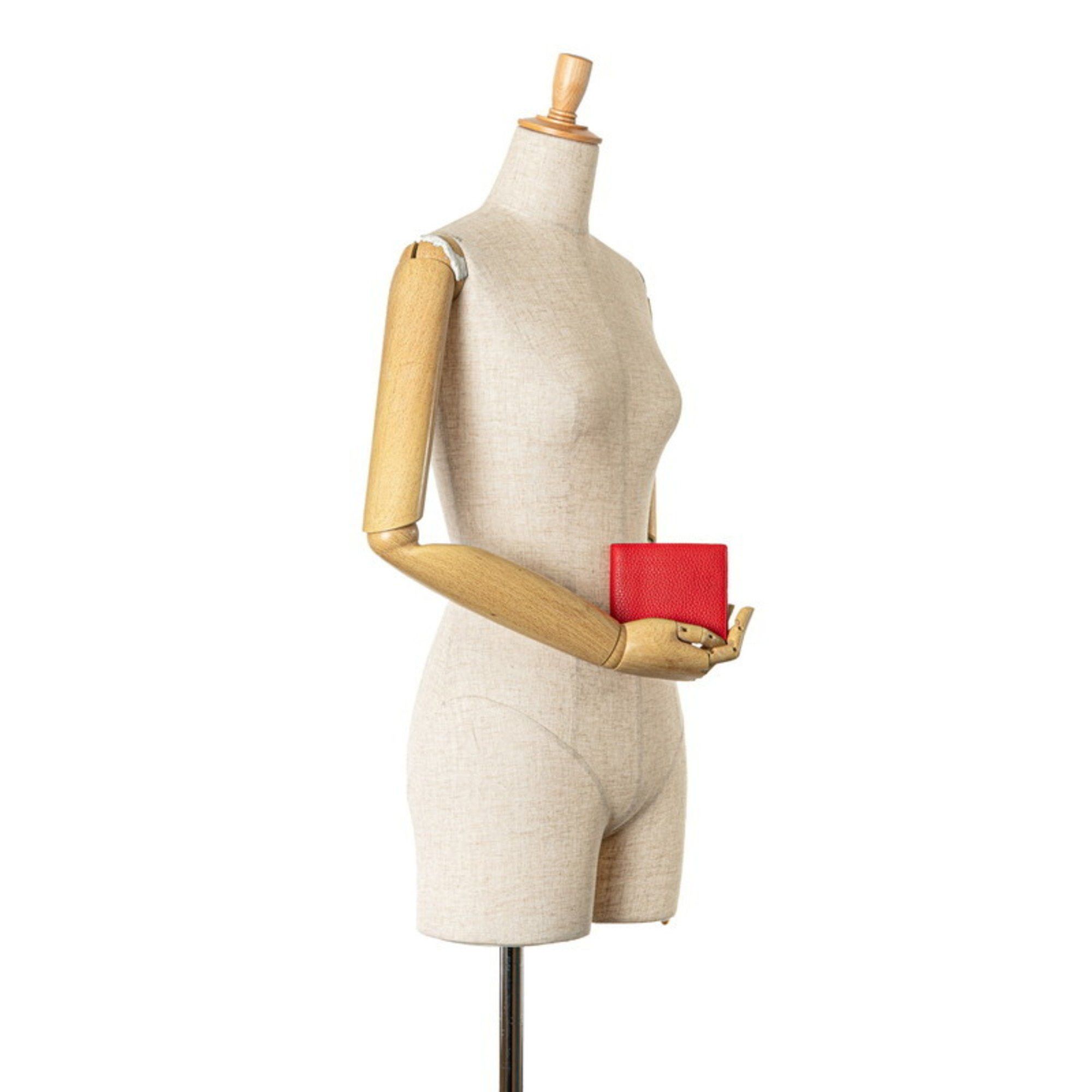 Bottega Veneta Bottega Veneta Bi-fold Wallet Red Leather Women's BOTTEGAVENETA Size ONE SIZE - 7 Thumbnail