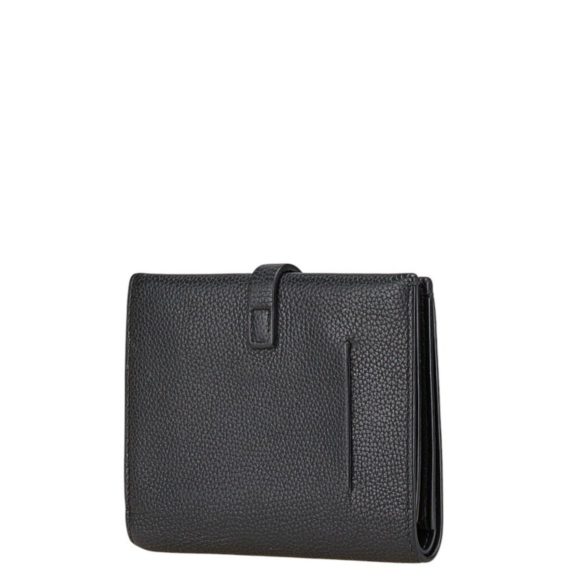 Burberry Burberry TB Bi-fold Wallet Black Leather Women's BURBERRY Size ONE SIZE - 2 Thumbnail