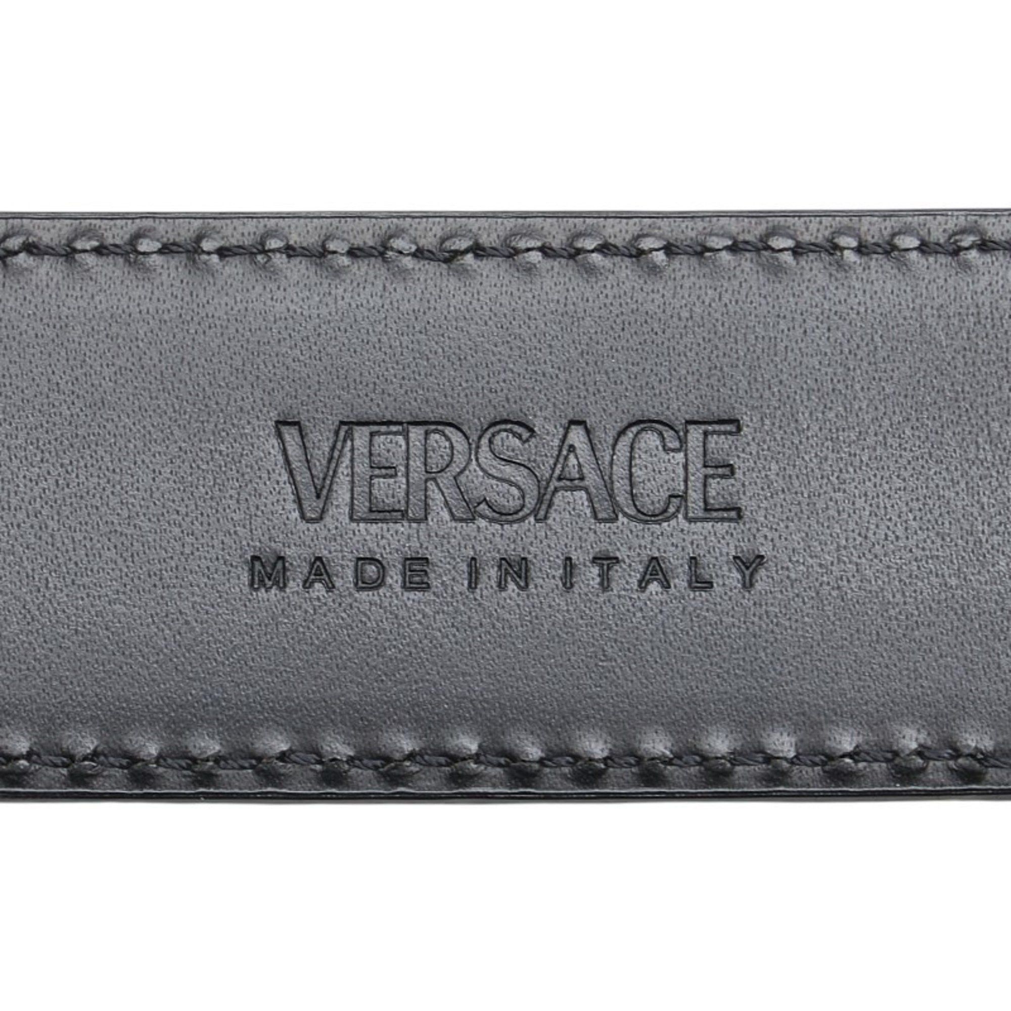 Versace Versace Greca Belt Size: 85/34 Black Gold Leather Plated Men's VERSACE Size ONE SIZE - 5 Thumbnail