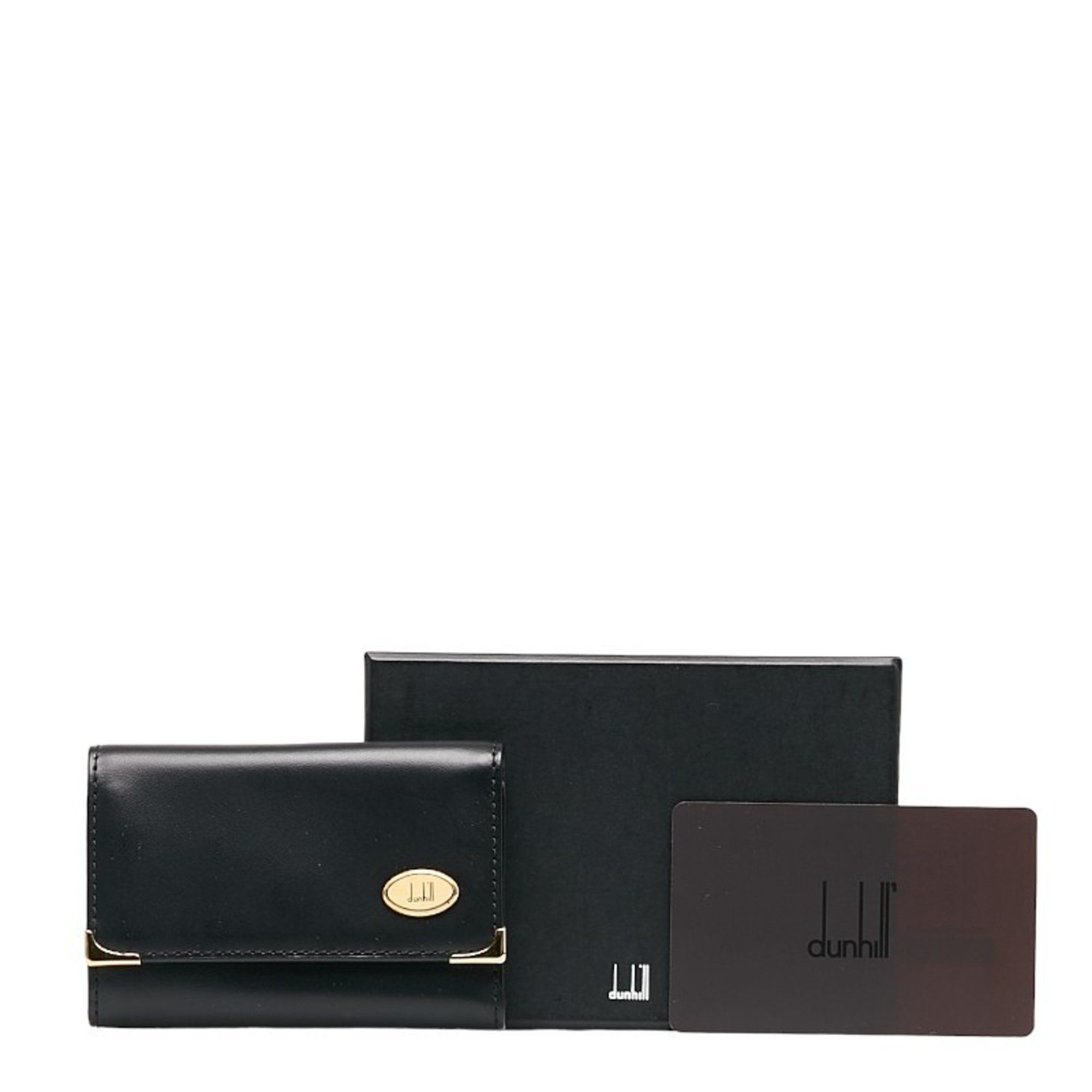 Alfred Dunhill Dunhill Oxford 6-ring key case, black leather, men's Size ONE SIZE - 8 Thumbnail
