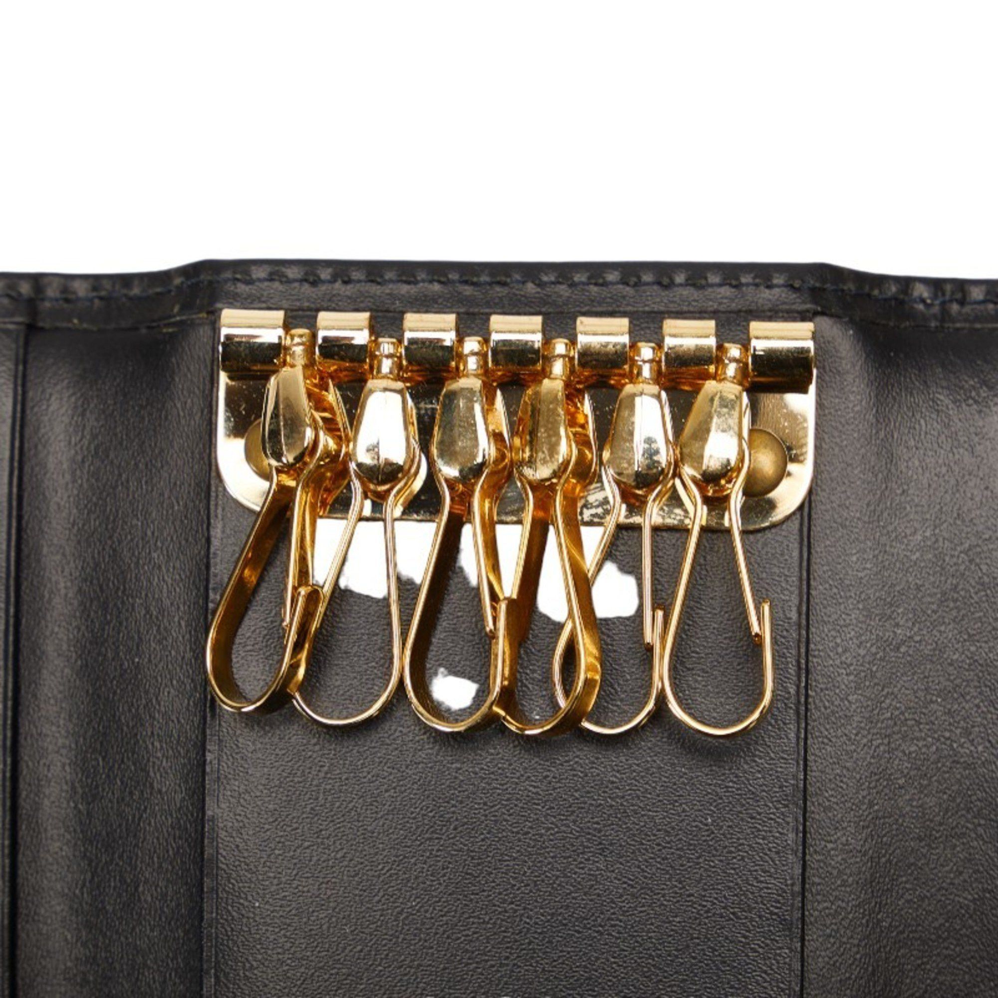 Alfred Dunhill Dunhill Oxford 6-ring key case, black leather, men's Size ONE SIZE - 6 Thumbnail