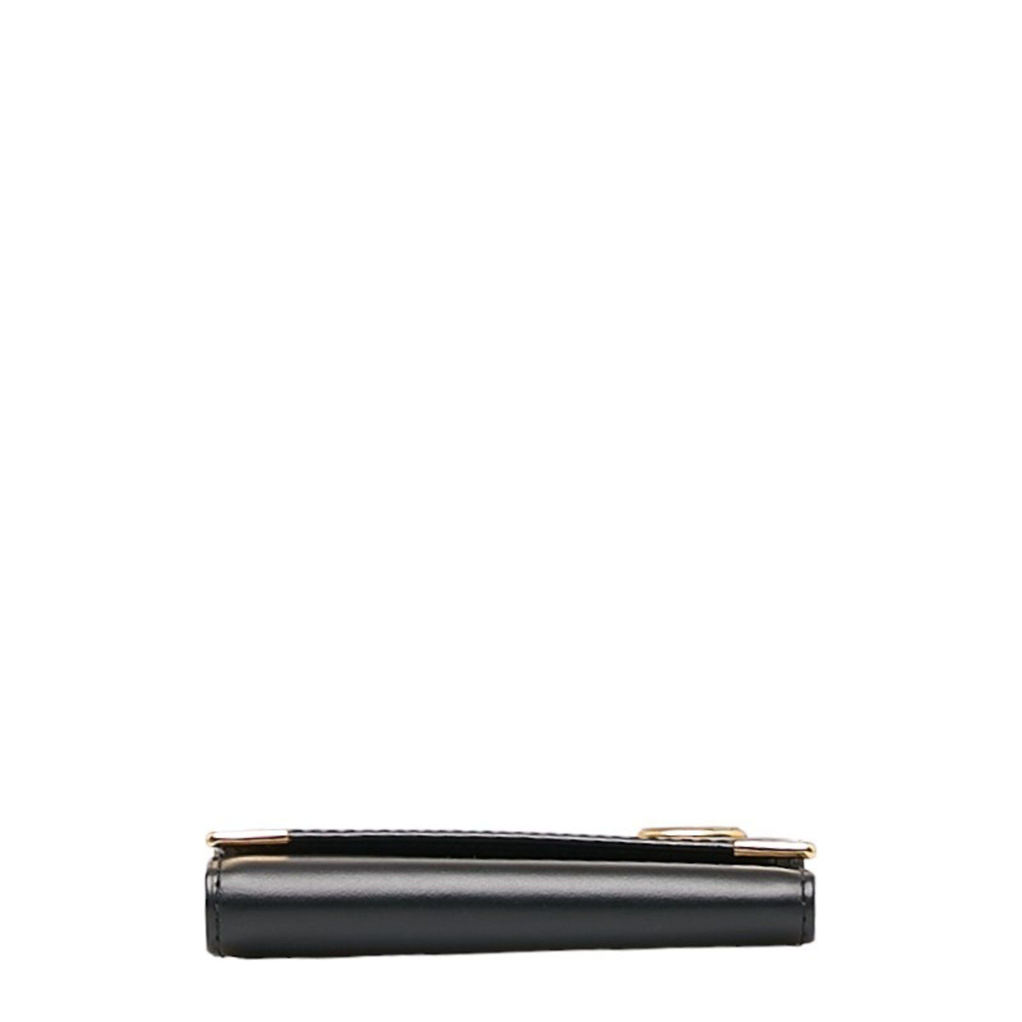 Alfred Dunhill Dunhill Oxford 6-ring key case, black leather, men's Size ONE SIZE - 4 Thumbnail