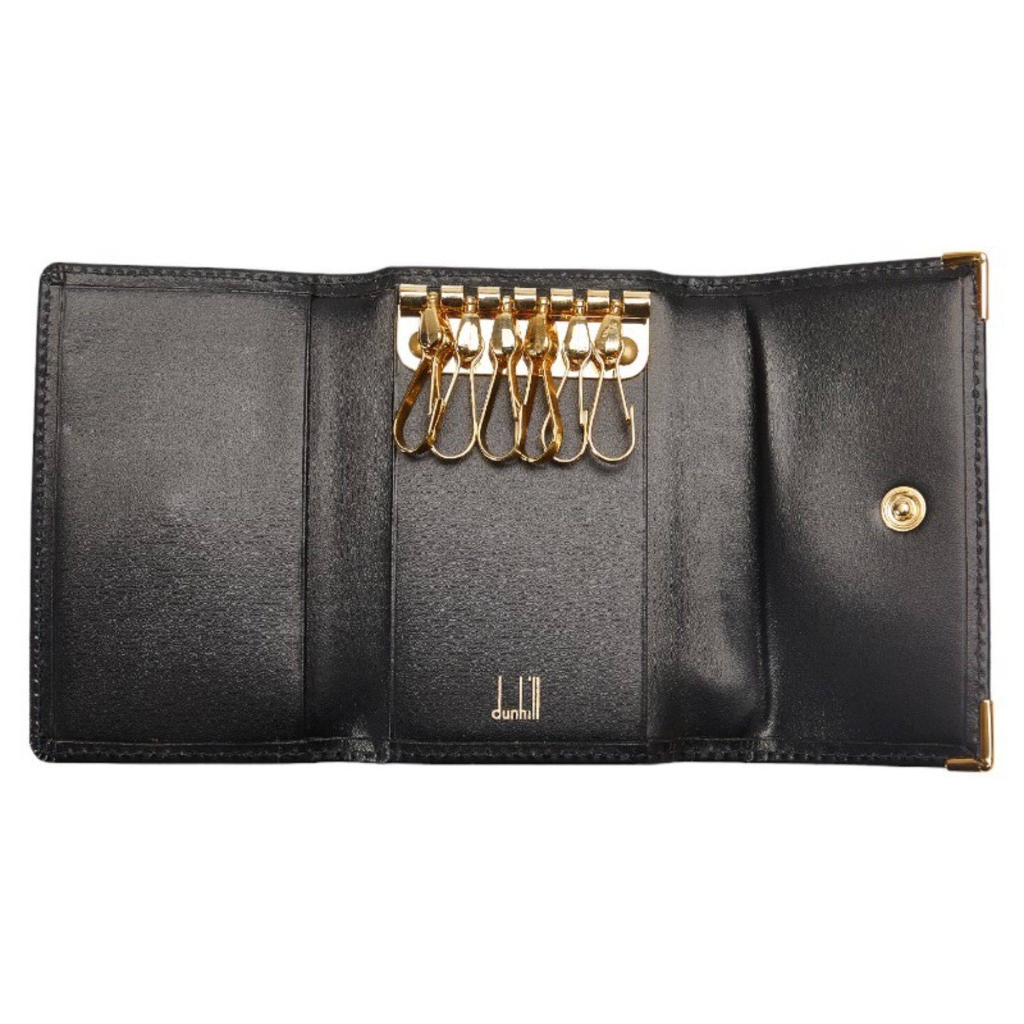 Alfred Dunhill Dunhill Oxford 6-ring key case, black leather, men's Size ONE SIZE - 5 Thumbnail